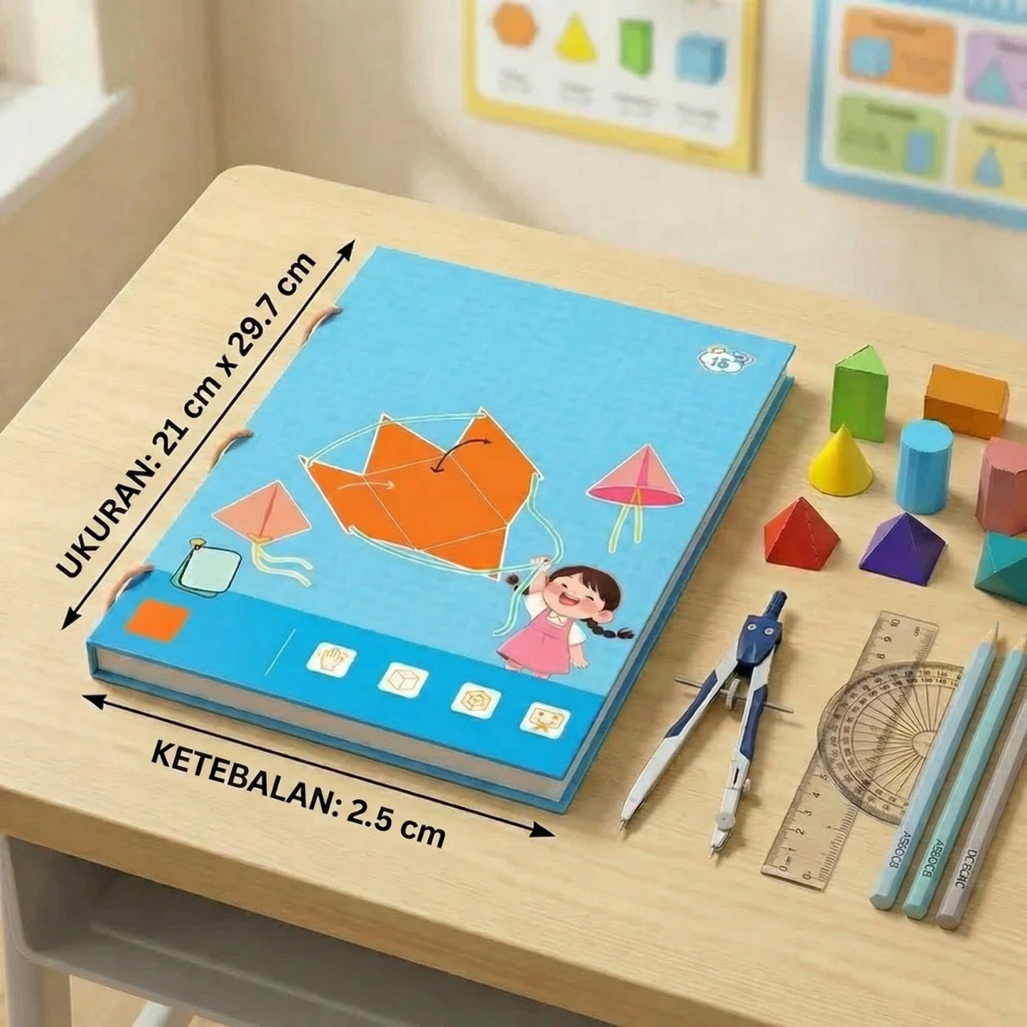 Buku Hebat untuk Mempelajari Geometri bagi Kanak-Kanak