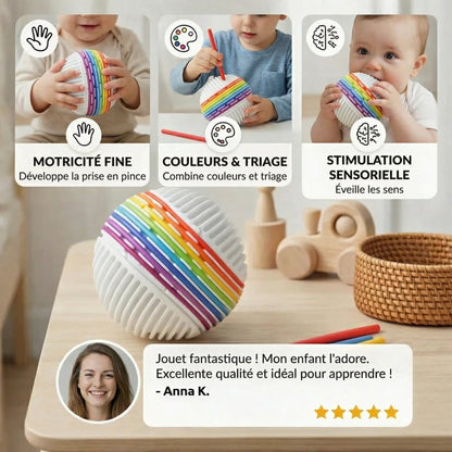 Bola Sensorial Montessori – Mainan Silikon untuk Pembelajaran Warna dan Perkembangan Motor