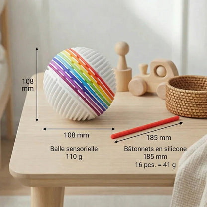 Bola Sensorial Montessori – Mainan Silikon untuk Pembelajaran Warna dan Perkembangan Motor