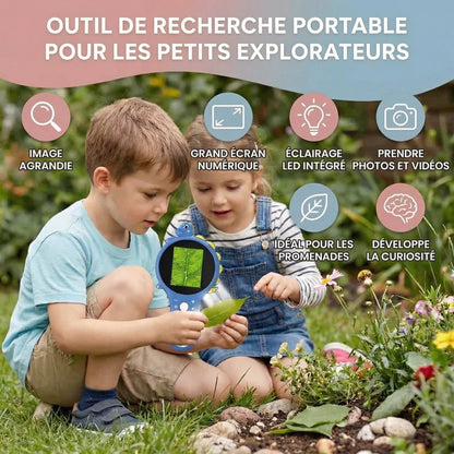 Mikroskop Video untuk Kanak-Kanak dengan Skrin – Alat Eksplorasi Mudah Alih untuk Peneroka Muda